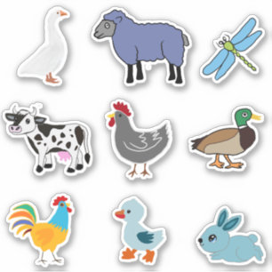 STICKER BÂTIMENT À BÂTIMENT POUR ANIMAUX DE FERME CUITE
