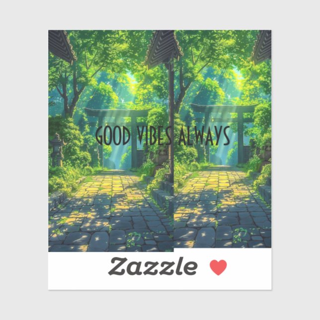 STICKER BÂTIMENT VERT CUTE (Feuille)