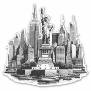Sticker Bâtiments de New York City Architecture art