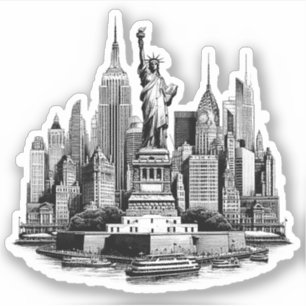 Sticker Bâtiments de New York City Architecture art