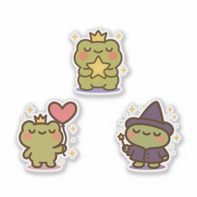 Sticker Bâton de grenouille Kawaii (Devant)