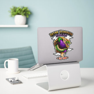 Sticker Bâton en vinyle de dragon d'aubergine