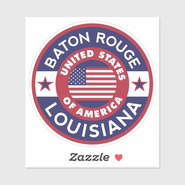 Sticker BATON ROUGE, Louisiane (Feuille)