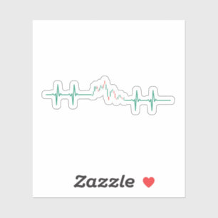 Sticker battement de coeur du trader