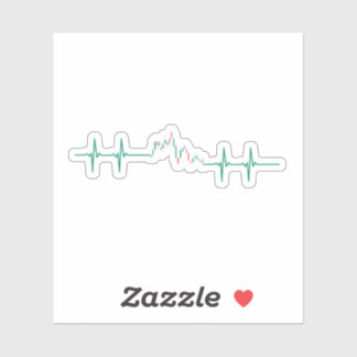 Sticker battement de coeur du trader