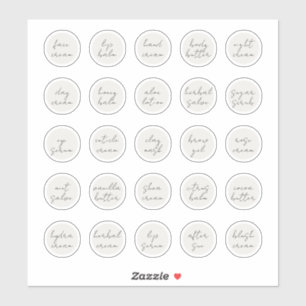 Sticker Baume de crème cosmétique blanc personnalisable de