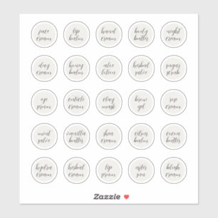 Sticker Baume de crème cosmétique blanc personnalisable de