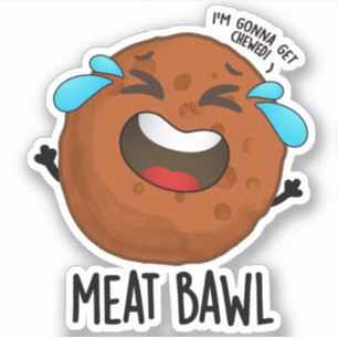 Sticker Bawl de viande amusant jeu de boule de viande