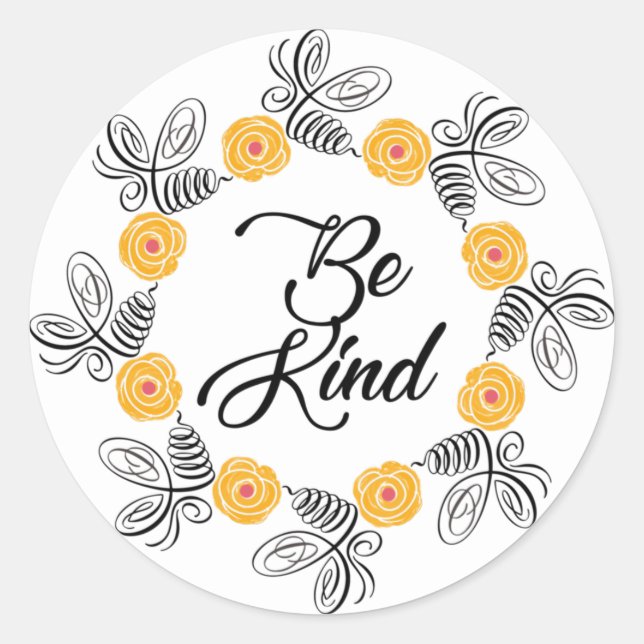 Sticker Be Kind Bumblebee (Devant)