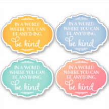 Sticker Be Kind - Couleurs Assorties