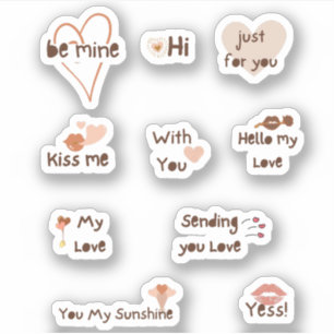 Sticker Be Mine Valentine's Boho citation esthétique