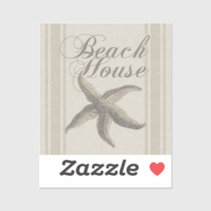 Sticker Beach House Starfish Seashore