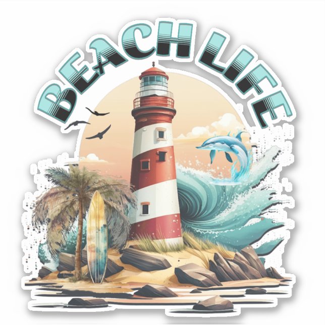 Sticker Beach Life (Devant)