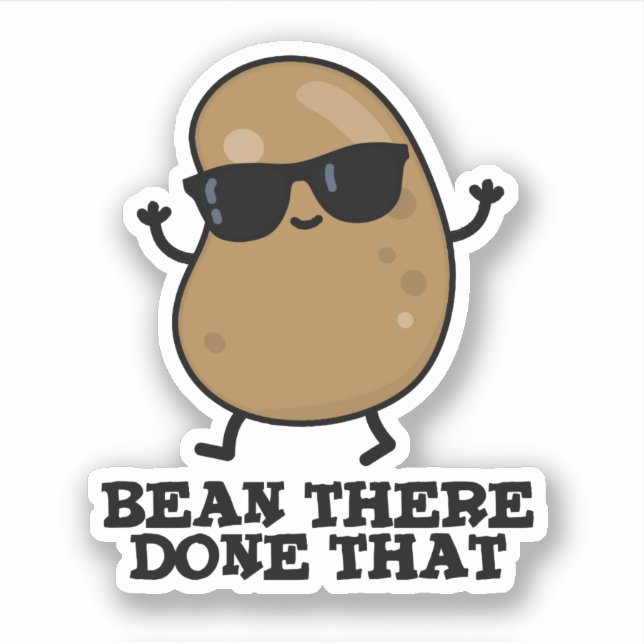 Sticker Bean Là Fait Ce Drôle Bean Pun (Devant)