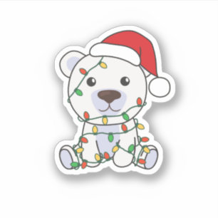 Sticker Bear Christmas Winter Animals Polar Bears