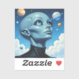 Sticker Beau Alien extra-terrestre Être