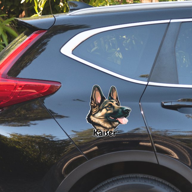 Sticker Beau berger allemand (Coté voiture)