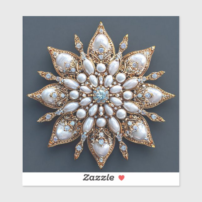 Sticker Beau Broche (Feuille)