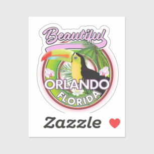 Sticker Beau logo de voyage Miami Orlando