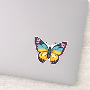 Sticker Beau papillon multicolore