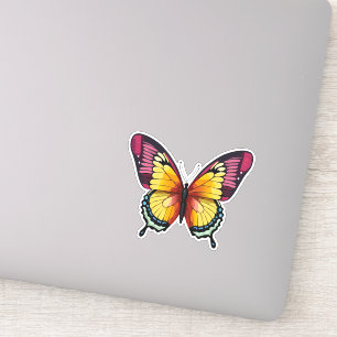 Sticker Beau papillon multicolore