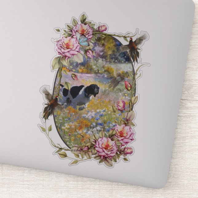 Sticker Beau pointeur avec faisans (Détail)