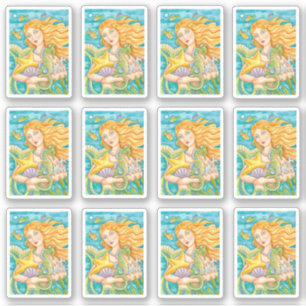 STICKER BEAU TRÉSORS MERMAID, STARFISH & SEAHORSE