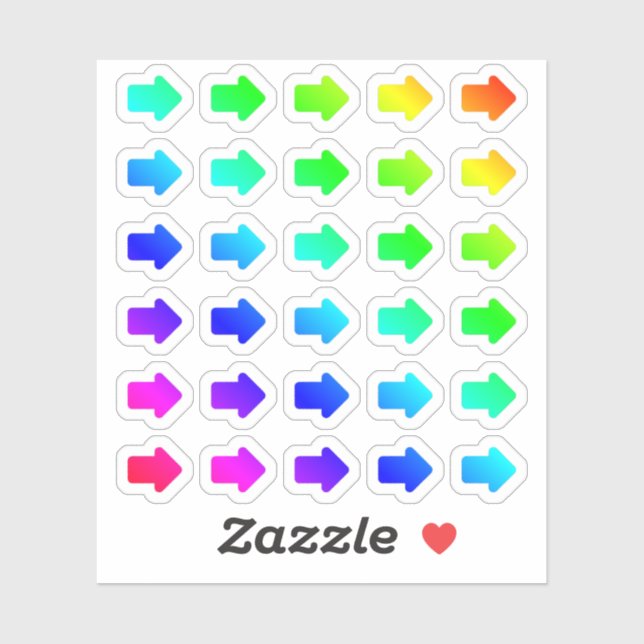 Sticker Beaucoup De Flèches Colorées De Petites Flèches Ar (Feuille)