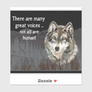 Sticker Beaucoup de grandes voix non toute la citation