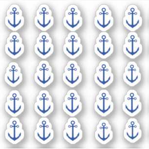 Sticker Beaucoup de petites ancrages bleus
