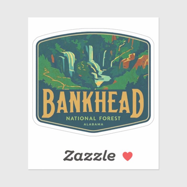 Sticker Beauté naturelle de Bankhead-Alabama (Feuille)