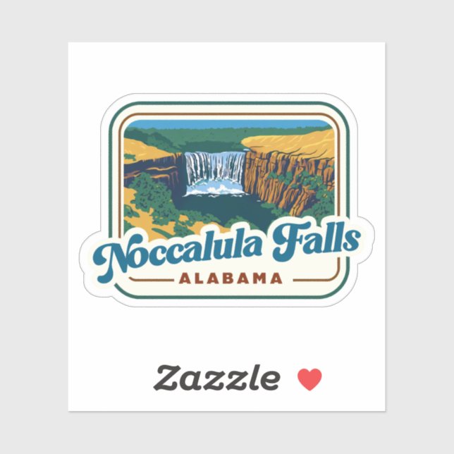 Sticker Beauté naturelle de Noccalula Falls-Alabama (Feuille)