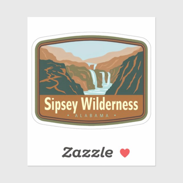 Sticker Beauté naturelle de Sipsey Wilderness-Alabama (Feuille)