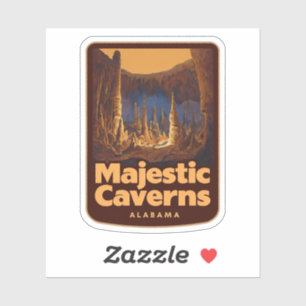 Sticker Beauté naturelle des Grottes Majestic-Alabama