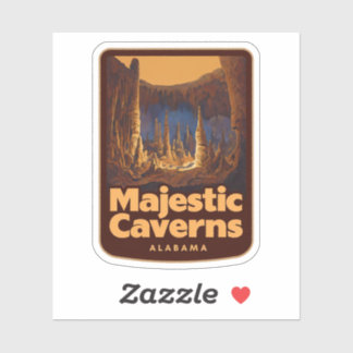 Sticker Beauté naturelle des Grottes Majestic-Alabama