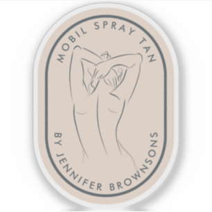 Sticker Beauté Tan Spa Corps arrondi Decal