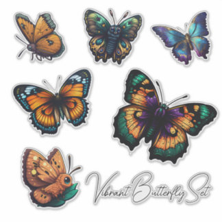 Sticker Beautiful vibrant colours Butterfly
