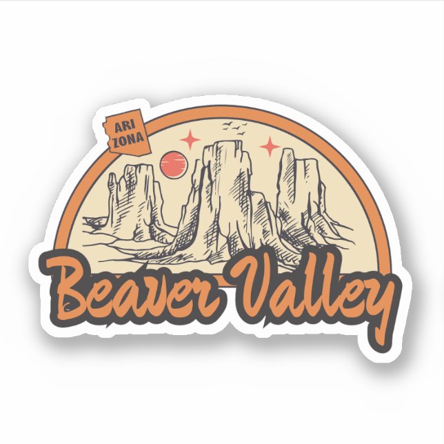 Sticker Beaver Valley, Arizona (Devant)