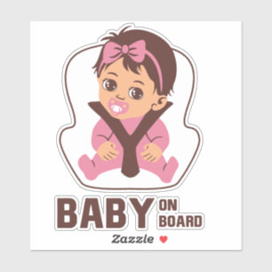 Sticker Bébé À Bord Siège Voiture Cute Girl