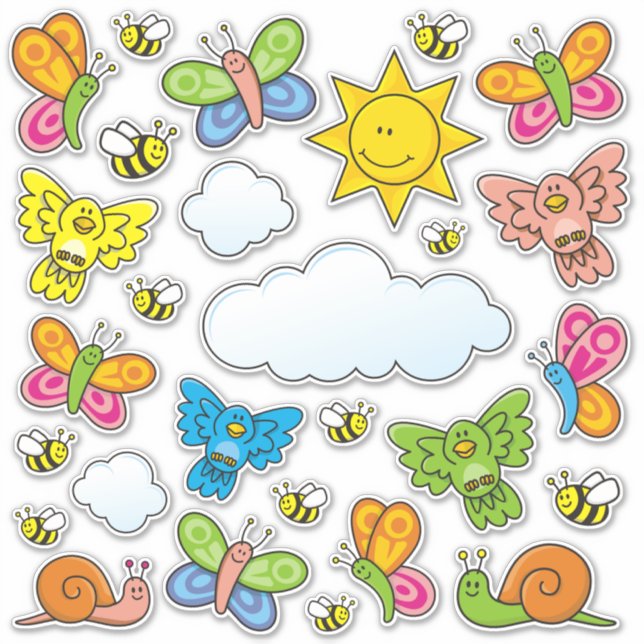 Sticker Bébé Animaux (Devant)