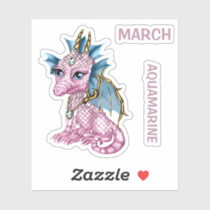 Sticker Bébé Dragon Mars Aquamarine