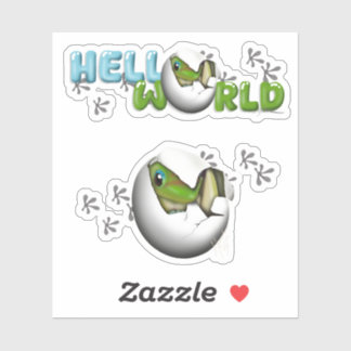 Sticker Bébé gecko dans l'œuf