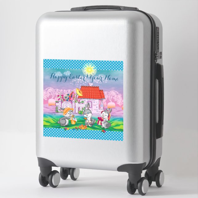 Sticker Bébé lapin petit (Sur valise)