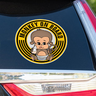 Sticker Bébé Singe Bébé À Bord Sticker-Round