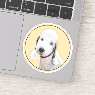 Sticker Bedlington Terrier Peinture - Art Chien original