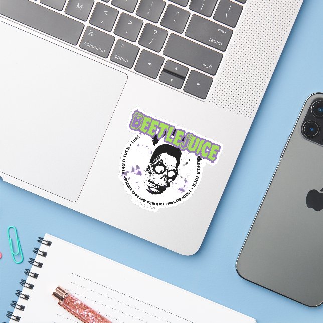 Sticker Beetlejus | Harry le Hunter Tête rétrécie (Ordinateur portable avec iPhone)