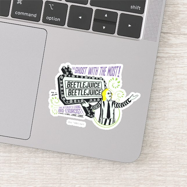 Sticker Beetlejus | Marquee "Ghost With The Most" (Détail)