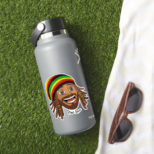 Sticker Bel homme rasta jamaïcain Un amour