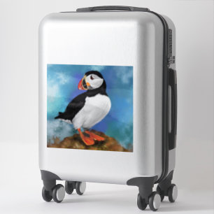 Sticker Belle peinture d'oiseaux du Puffin de l'Atlantique
