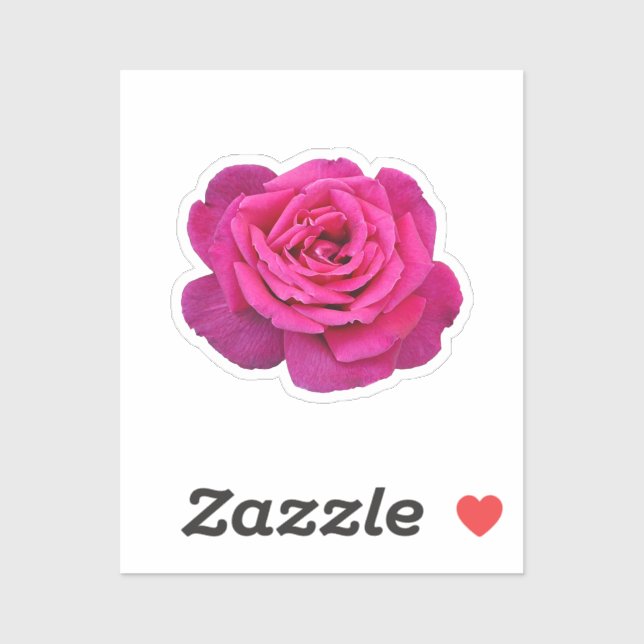 Sticker Belle rose rose (Feuille)